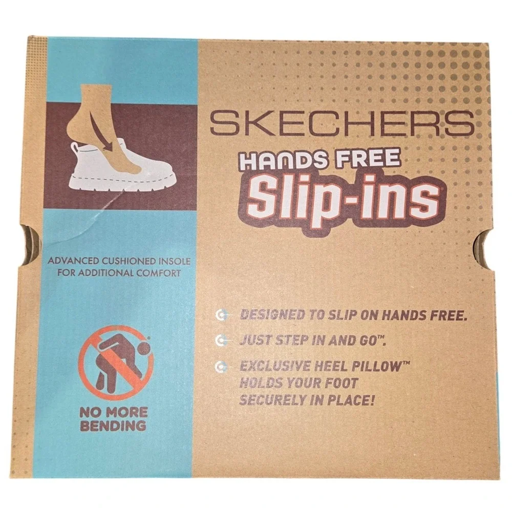 Sz 5.5 Skechers Hands Free Slip-ins Easy Going Casual Icon Boots Dark Natural